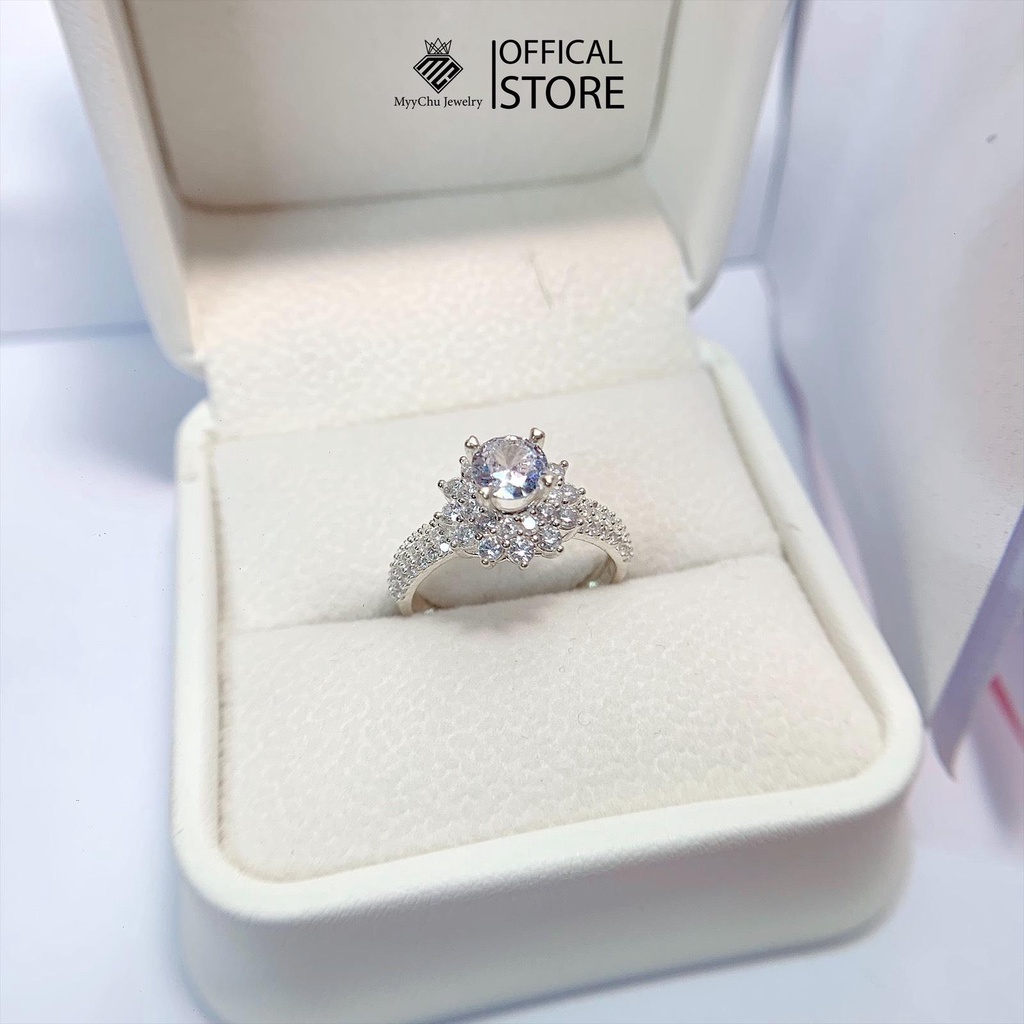 Nhẫn cánh hoa bé sang chảnh, chất liệu bạc ta - MyyChu Jewelry