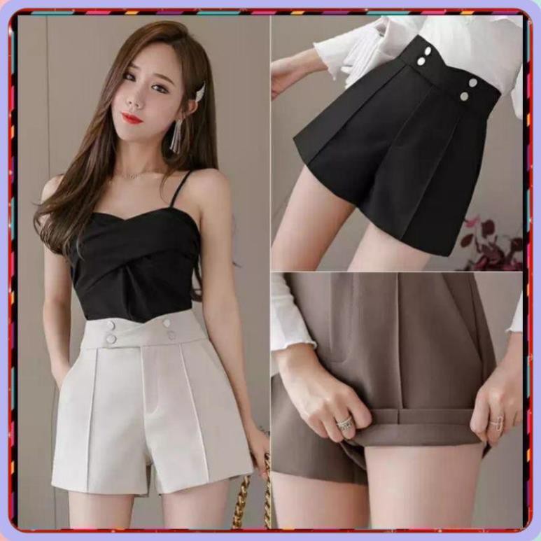 Quần Short Nữ 4 cúc Quần sooc đùi nữ chất Vitex hàn dày dặn mềm mịn mát cực trẻ trung và sành điệu  ( Hàng Cao Cấp )