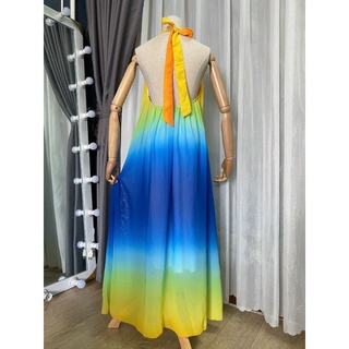 Đầm maxi loang màu( hình thật)