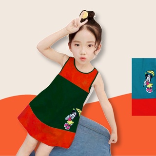Váy kiểu bé gái thun cotton thoáng mát Đầm kiểu sát nách MOMMAX KIDS cho bé từ 0 đến 13 tuổi