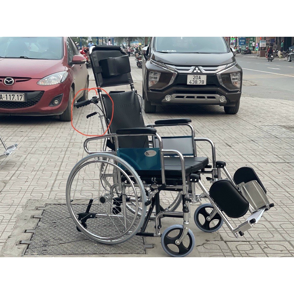 Xe lăn đa năng Lucass X-7 có bô vệ sinh, ngã nằm, chống lật SHIP NHANH 30P
