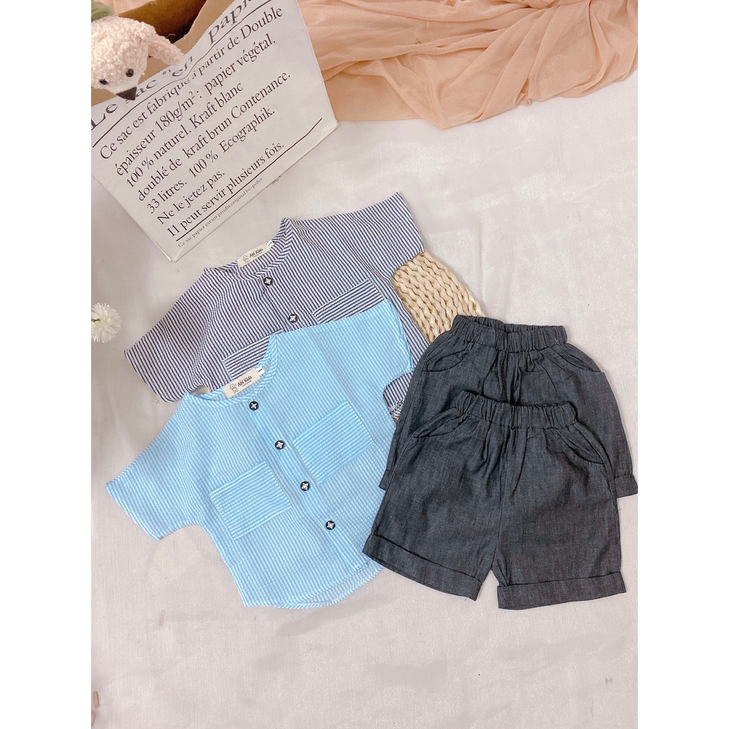 VN0007 Set Sơ Mi Bé Gái (Nhiều Màu)