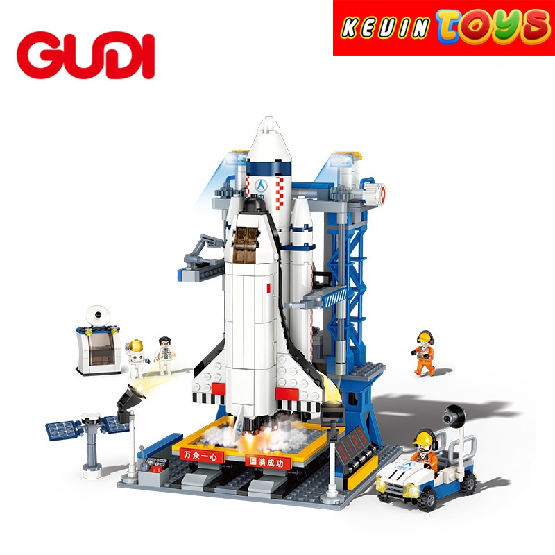 Đồ Chơi Lắp Ráp Kiểu LEGO Tàu Vũ Trụ Con Thoi Và Trạm Điều Khiển Spaceship Control Center GUDI NO.11001 Với 574 Chi Tiết