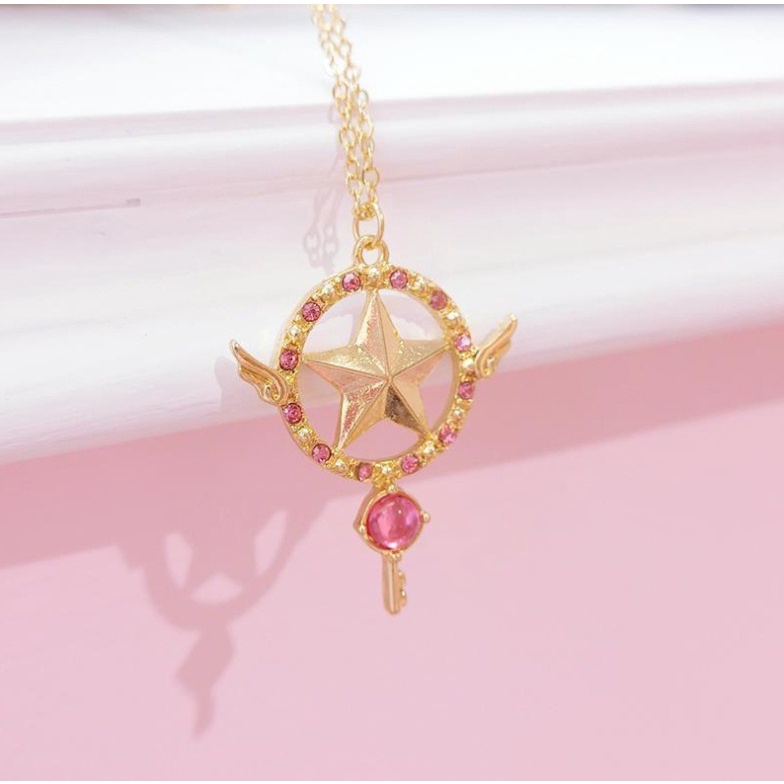 Châm Cài Tóc mạ vàng Hình Gậy Phép Thuật Sakura Hóa Trang Thủ Lĩnh Thẻ Bà