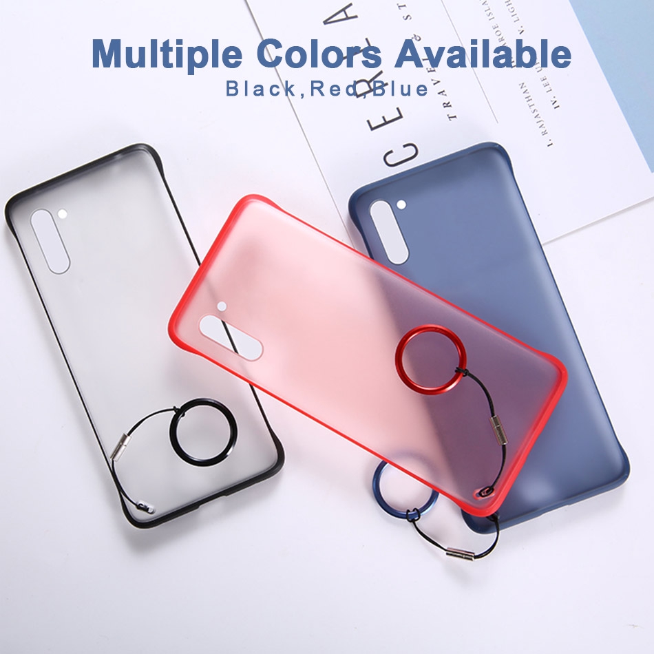 Ốp Lưng Trong Nhám Viền Màu Cho Điện Thoại Samsung Galaxy Note 10 Plus S10 5G S10 + S23 + S23 Ultra Note 10 +