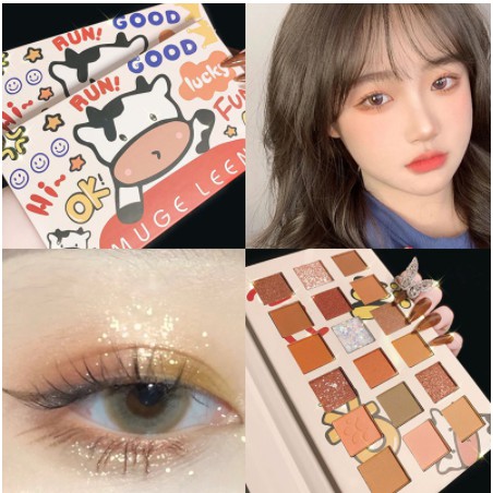 Bảng Phấn Mắt 18 Ô Muge Leen Bò Sữa HOTTREND (G3)