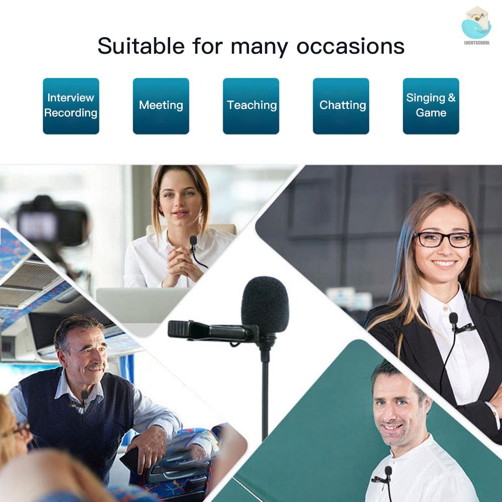 Micro Cài Áo Mini Jack Cắm 3.5mm Đa Hướng Kèm Kẹp Gắn Điện Thoại / Máy Tính / Phát Trực Tuyến | BigBuy360 - bigbuy360.vn