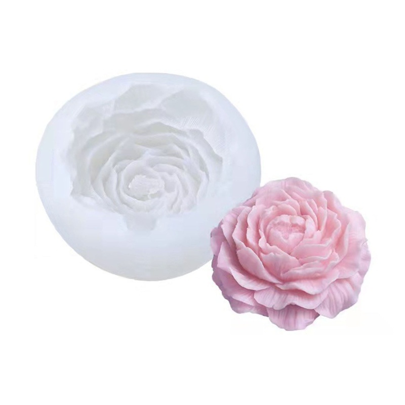 Khuôn Silicone Hình Hoa Mẫu Đơn Dùng Làm Sáp Đậu Nành