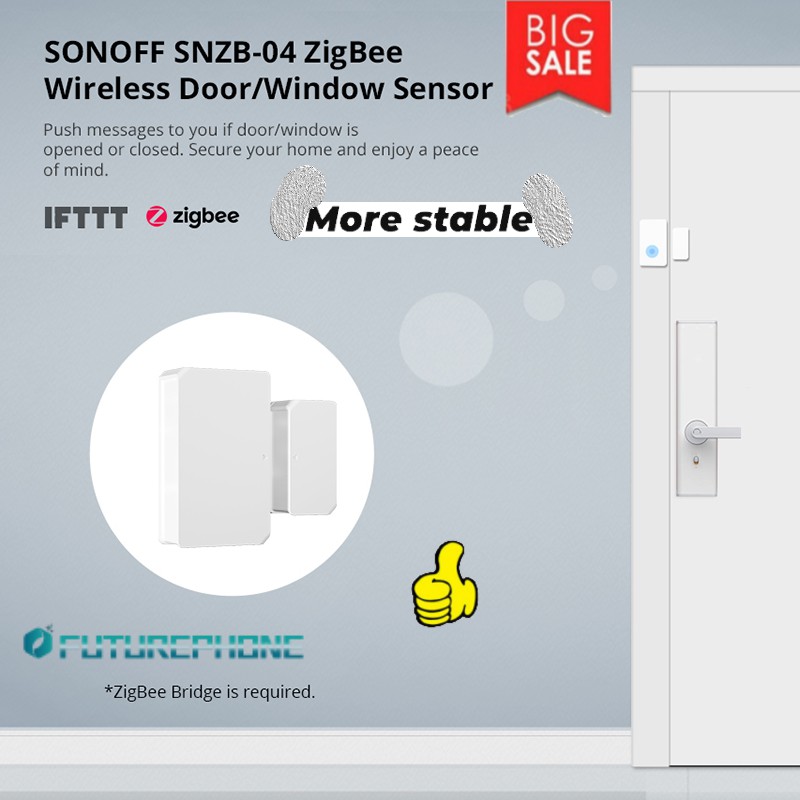 Bộ Thiết Bị Cảm Biến Kiểm Tra Cửa Ra Vào/Cửa Sổ Thông Minh Sonoff Snzb-04 Zigbee Không Dây ANDROID