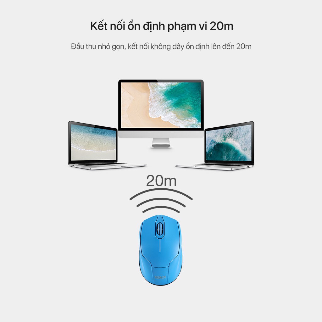 Chuột Quang Không Dây 2.4GHz ACOME M310 Tĩnh Âm Cảm Biến Quang Học