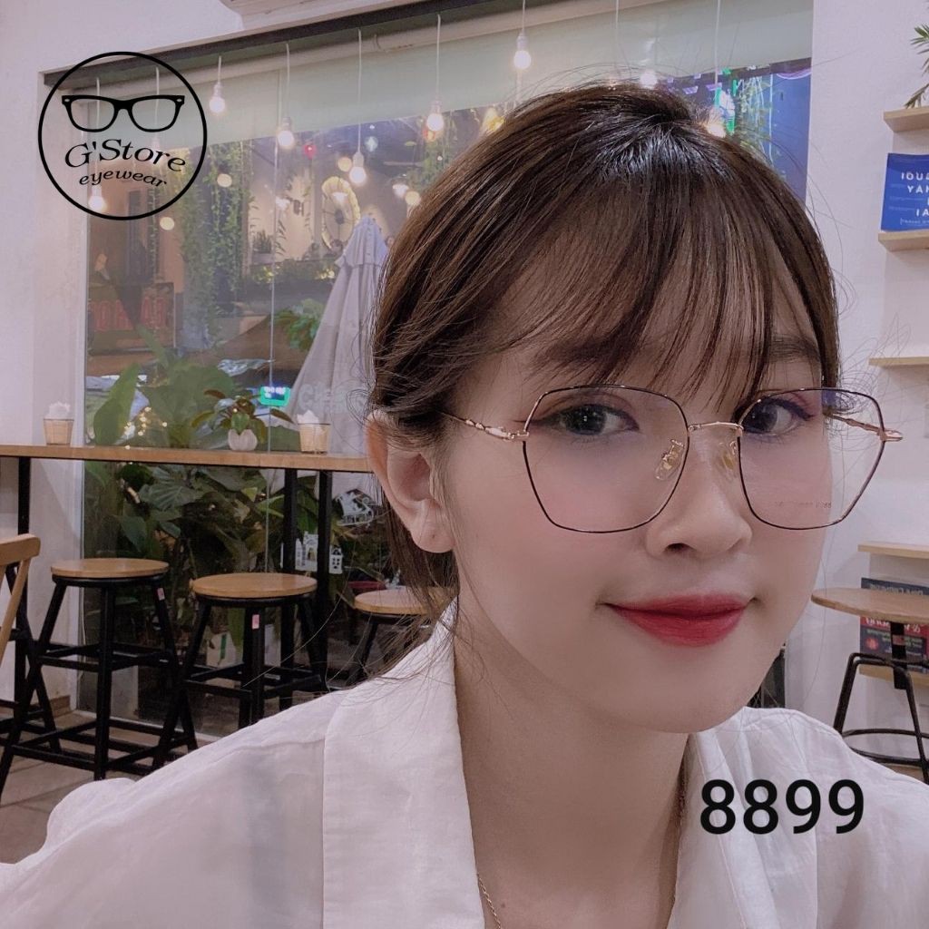Kính Gọng Cận Mắt Vuông Gọng Kim Loại 8899 Gstore