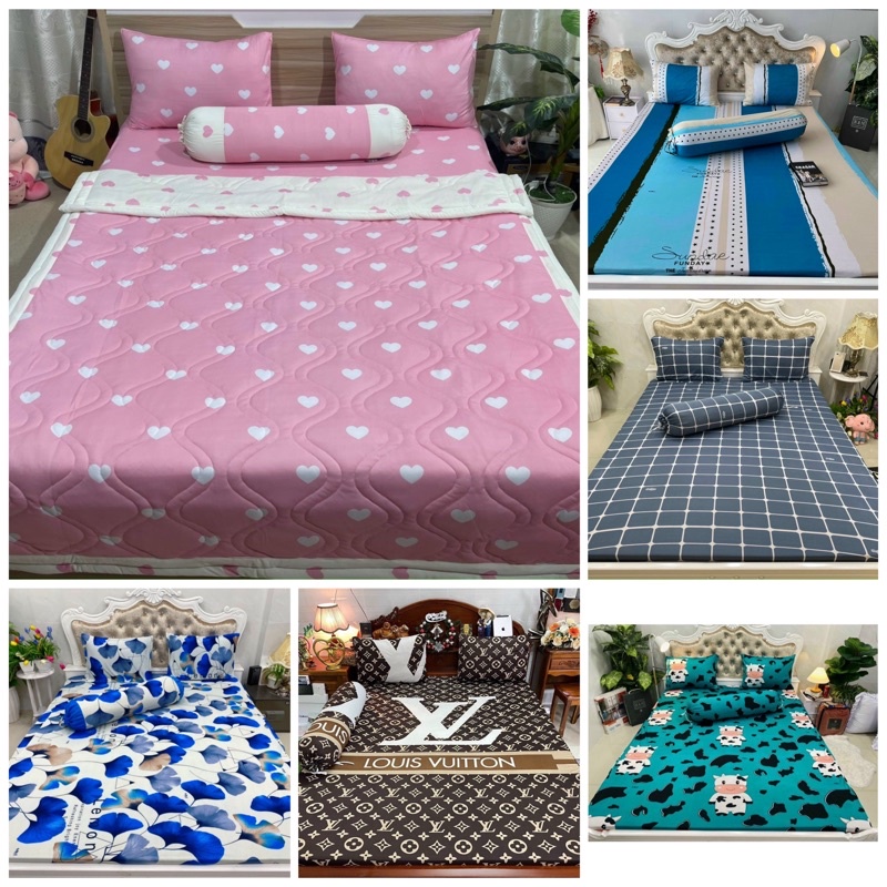 Bộ drap ga thun hàn quốc 4 món