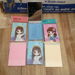 Bộ gương lược mini bỏ túi hàng đẹp
