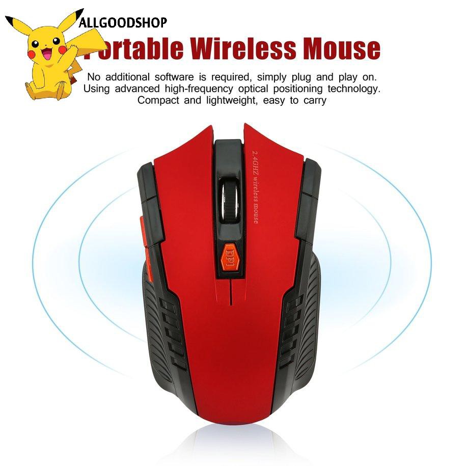 Chuột không dây đen 2.4GHz Wireless Optical Mouse With USB Receiver