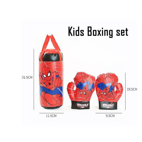 [NOWSHIP]-Bộ đấm bốc trẻ em kèm găng tay- Bộ dụng cụ tập Boxing kèm 2 găng tay cho bé
