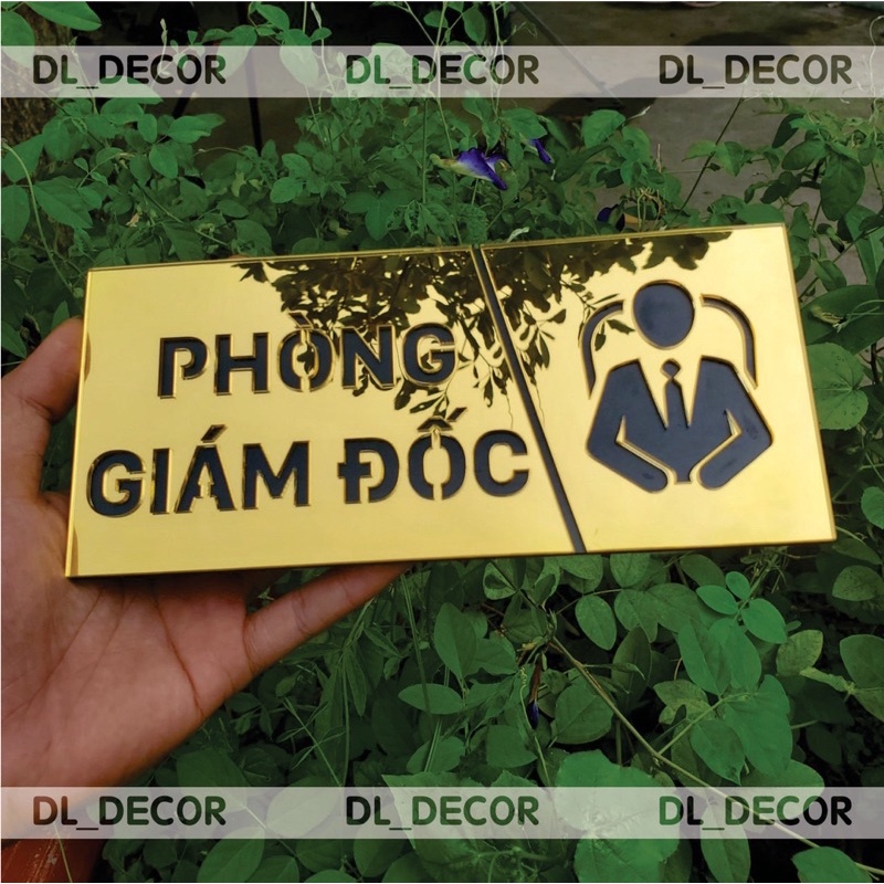 Bảng tên phòng cắt laser dán tường - gia công nội dung bảng theo yêu cầu