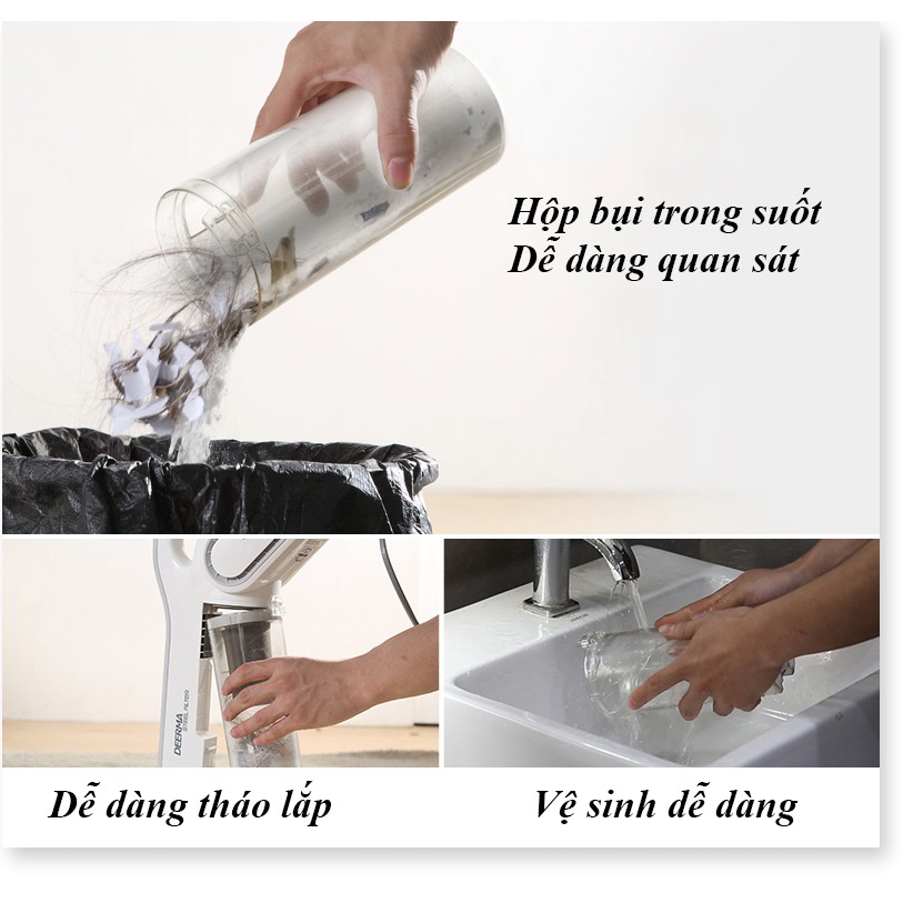 Máy Hút Bụi Cầm Tay Gia Đình. Máy Hút Bụi Cầm Tay Xiaomi Deerma DX700 DX700S 2 trong 1.Công Suất Mạnh Mẽ 3 đầu bàn chải | BigBuy360 - bigbuy360.vn