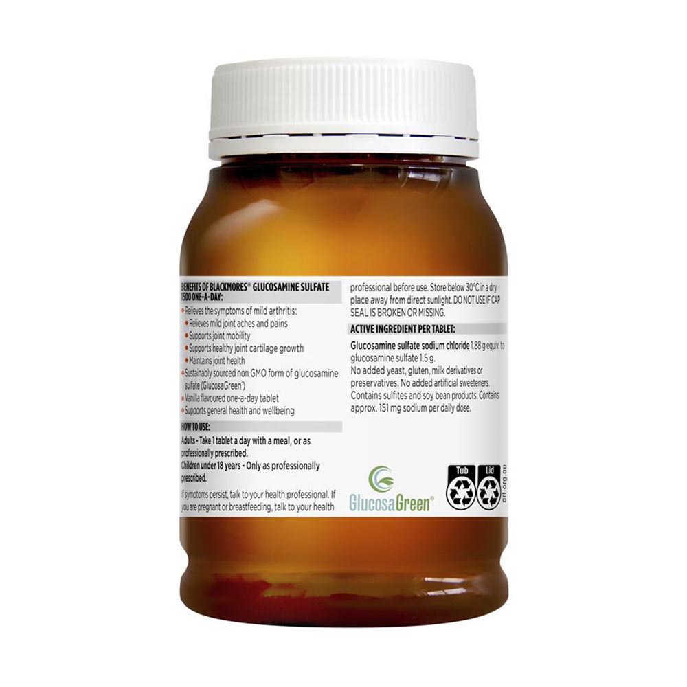 Viên uống bổ khớp Blackmores Glucosamine Sulfate 1500 One-A-Day 180 viên
