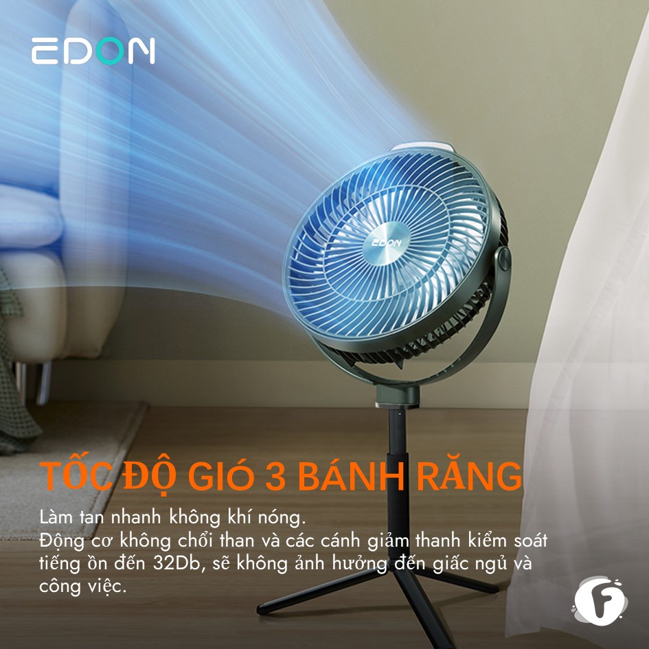 Xiaomi Edon Quạt Trần 8000mah Có Thể Sạc Lại Dùng Khi Đi Cắm Trại E708