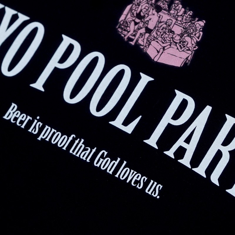 Áo Tay Lỡ Nam Lỡ MYO Vải Cotton In Hình Pool Party