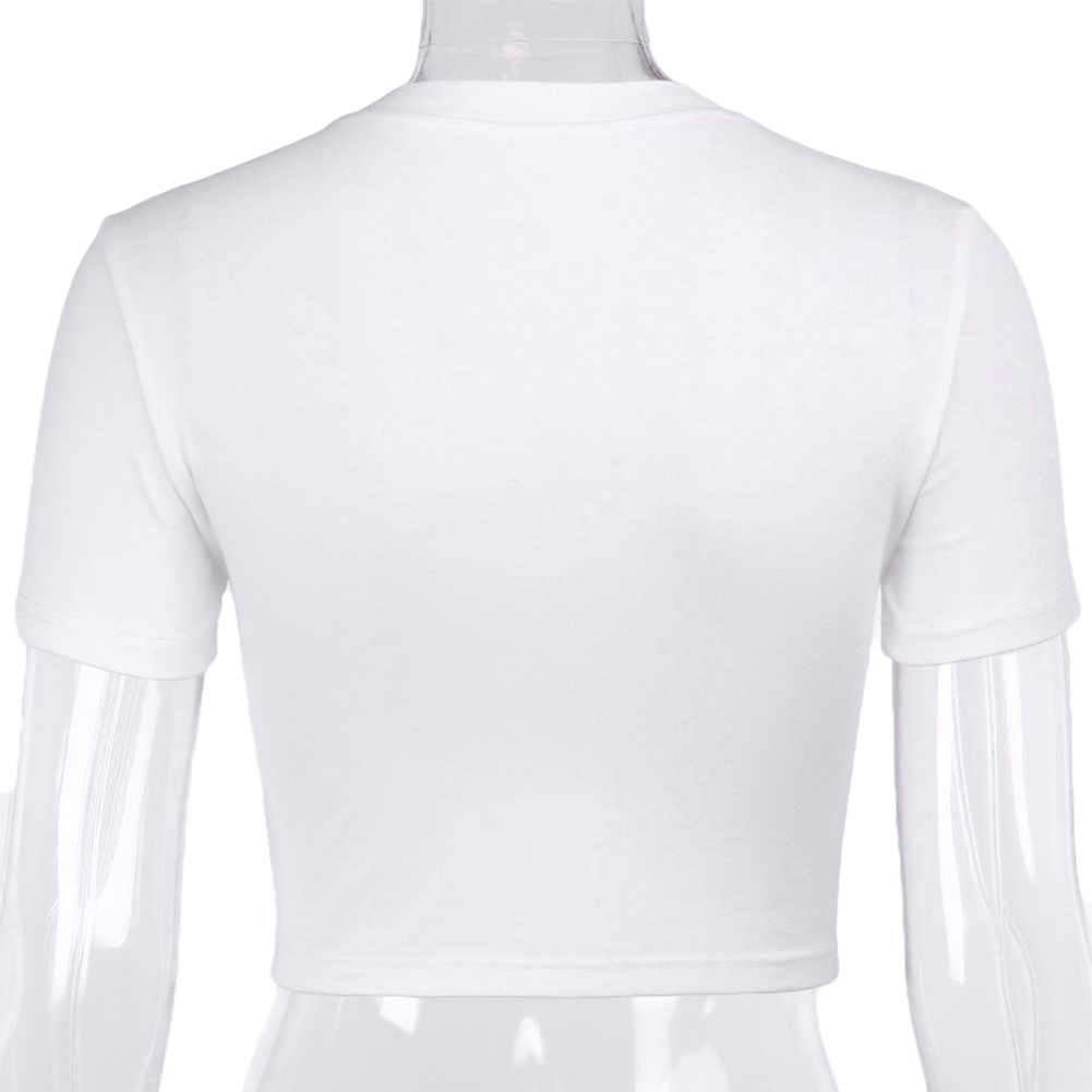 Áo Croptop Tay Ngắn In Chữ Thời Trang Mùa Hè Cho Nữ