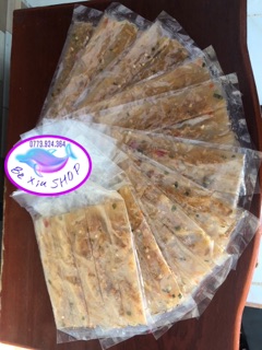 Bánh tráng dẻo cuốn hành phi