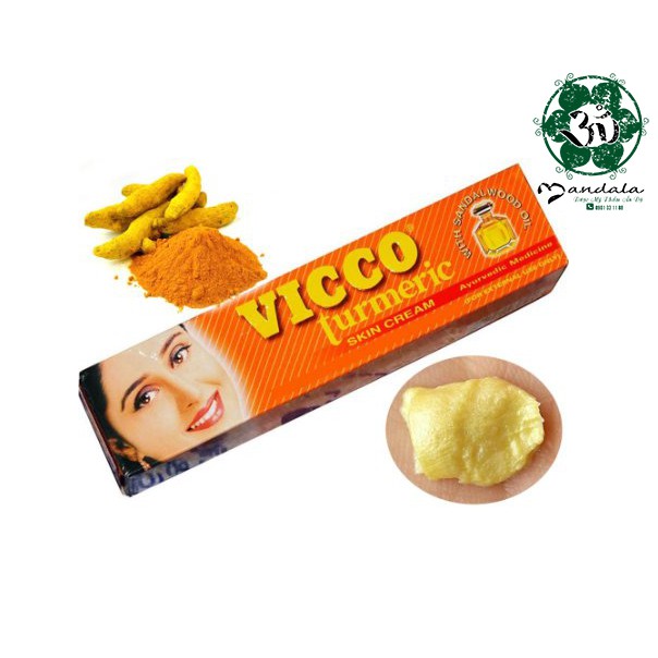 Thảo dược Vicco Turmeric Cream 30g mờ thâm, mụn từ Ấn Độ - Mandala Shop