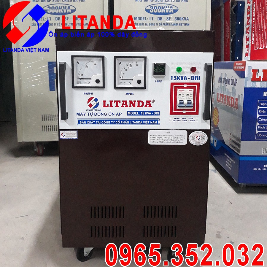 ỔN ÁP LITANDA 15KVA DRI DẢI 50V-250V