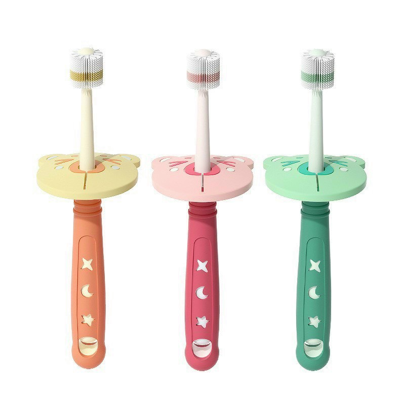 Bàn chải đánh răng Nano xoay 360 độ siêu mềm cho bé từ 18 tháng tuổi