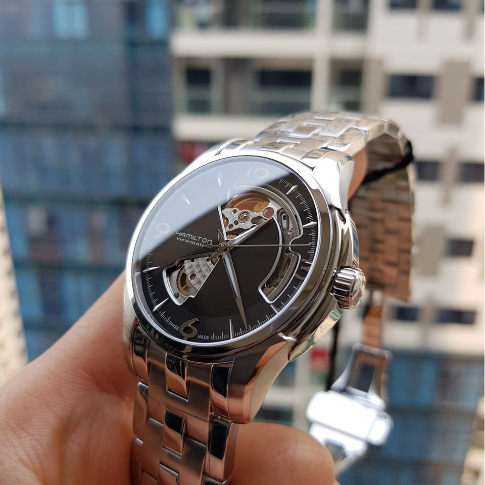 Đồng hồ nam Hamilton Jazzmaster openheart black H32565135 - Máy Automatic cơ - Kính Sapphire