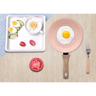 Chảo Rán Chống Dính Đá Màu Hồng 16cm