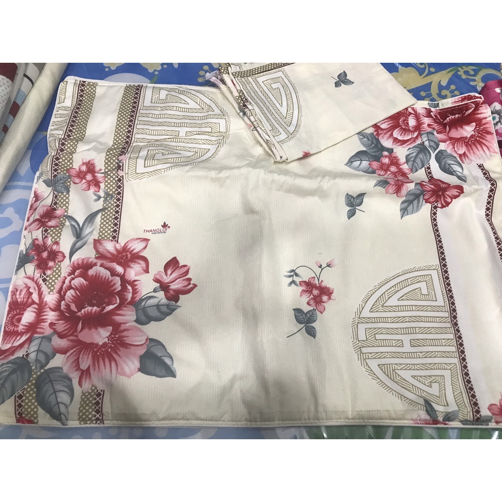 Bộ 3 vỏ gối cotton Thắng Lợi cao cấp 2 vỏ nằm 50x70 chần bông và 1 vỏ ôm