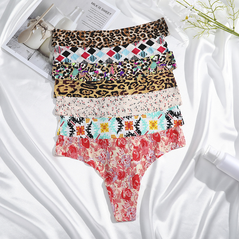 Quần Lót Levao Từ Lụa Lưng Thấp Họa Tiết Da Báo Gợi Cảm Cho Nữ