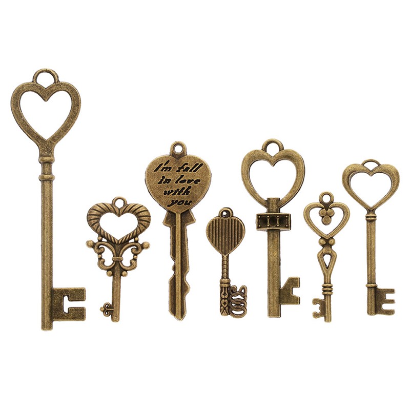 Set 100 Chìa Khóa Đồng Dùng Làm Đồ Trang Sức Handmade