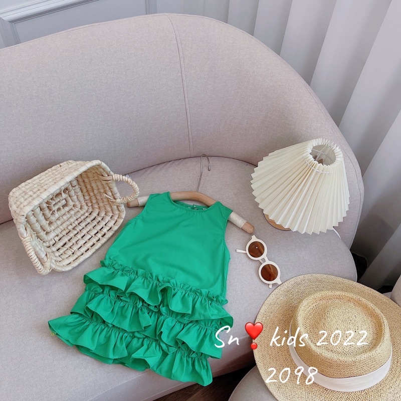 Váy Chân Bèo Bé Gái Xinh Xắn, Đầm Cho Bé Size Đại 10-35kg