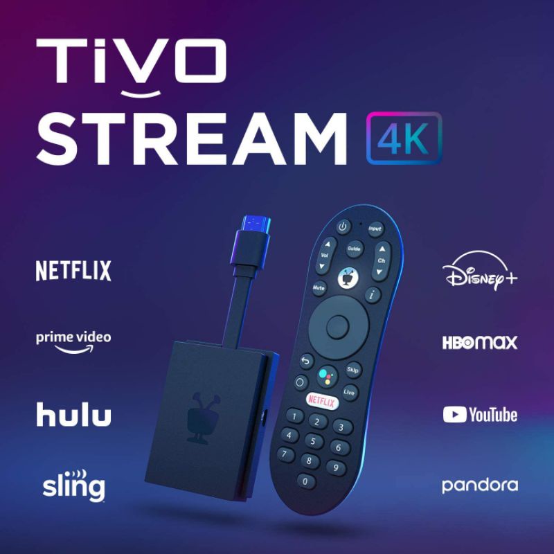 Thiết bị AndroidTV box TiVo Stream 4k ( Android chính chủ,có netflix 4k ) kèm remote voice tìm kiếm giọng nói