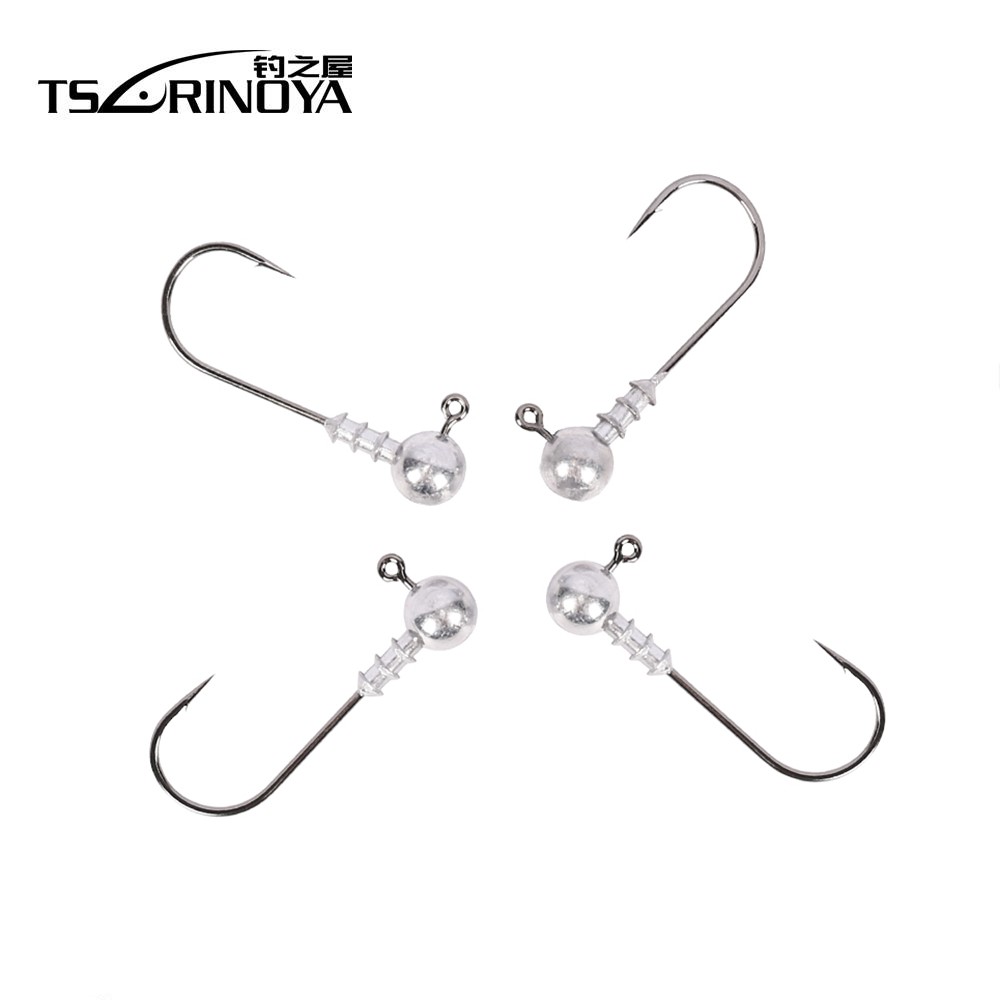 Lưỡi câu Jighead đầu tròn Tsurinoya P53 chuyên móc mồi mềm lure lóc, lure chẽm Hita Lure