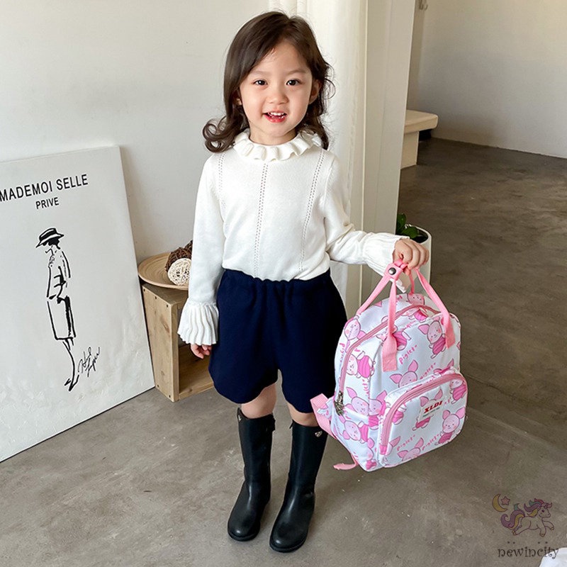 Bộ 3 món ba lô + túi đeo chéo + ví họa tiết hoạt hình phong cách Hàn Quốc cho bé