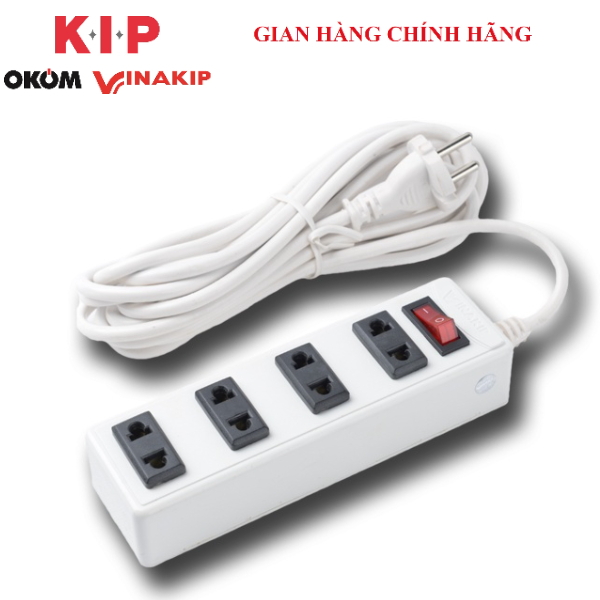 Ổ cắm VINAKIP 4 ngả 2 cực liền dây-3 mét/5mét