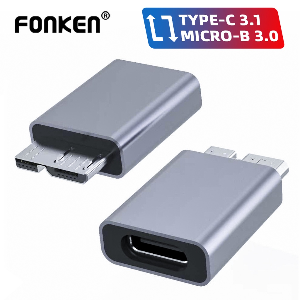 Đầu chuyển đổi FONKEN Type C 3.1 sang Micro B 3.0 chuyên dụng cho ổ cứng SSD HDD