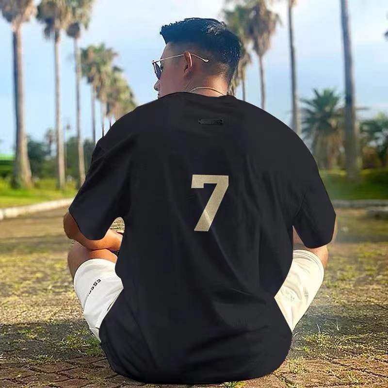 FOG FEAR OF GOD Season 7 Main Line Letter 7 Niche Tide Brand All-match High Street Loose Couple Short Sleeve T-Shirt