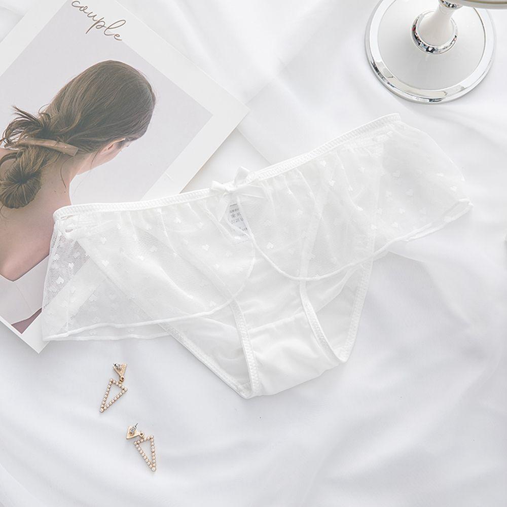 Quần Lót Cotton Lưng Thấp Phối Ren Phong Cách Hàn Quốc Cho Nữ