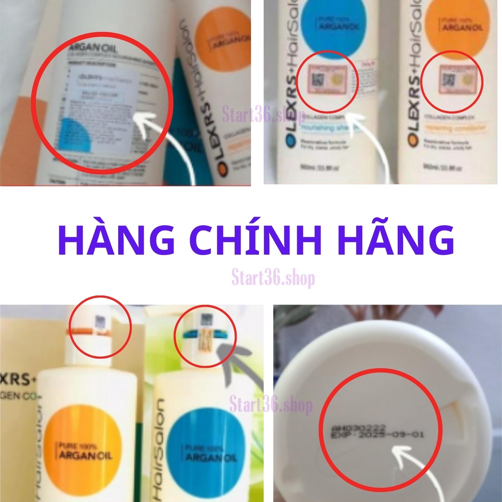 Dầu Gội Olexrs Start36 cặp gội xả olexrs hair salon phục hồi tóc hư tổn ngăn ngừa gầu giảm gãy rụng lưu hương lâu 2 size