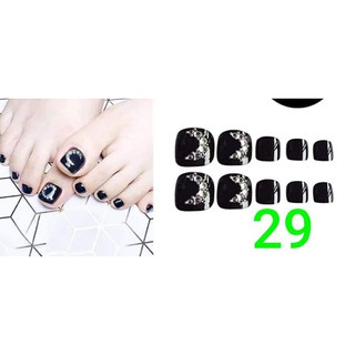 [TẶNG KEO + DŨA] BỘ MÓNG CHÂN GIẢ 24 MÓNG ĐÍNH ĐÁ