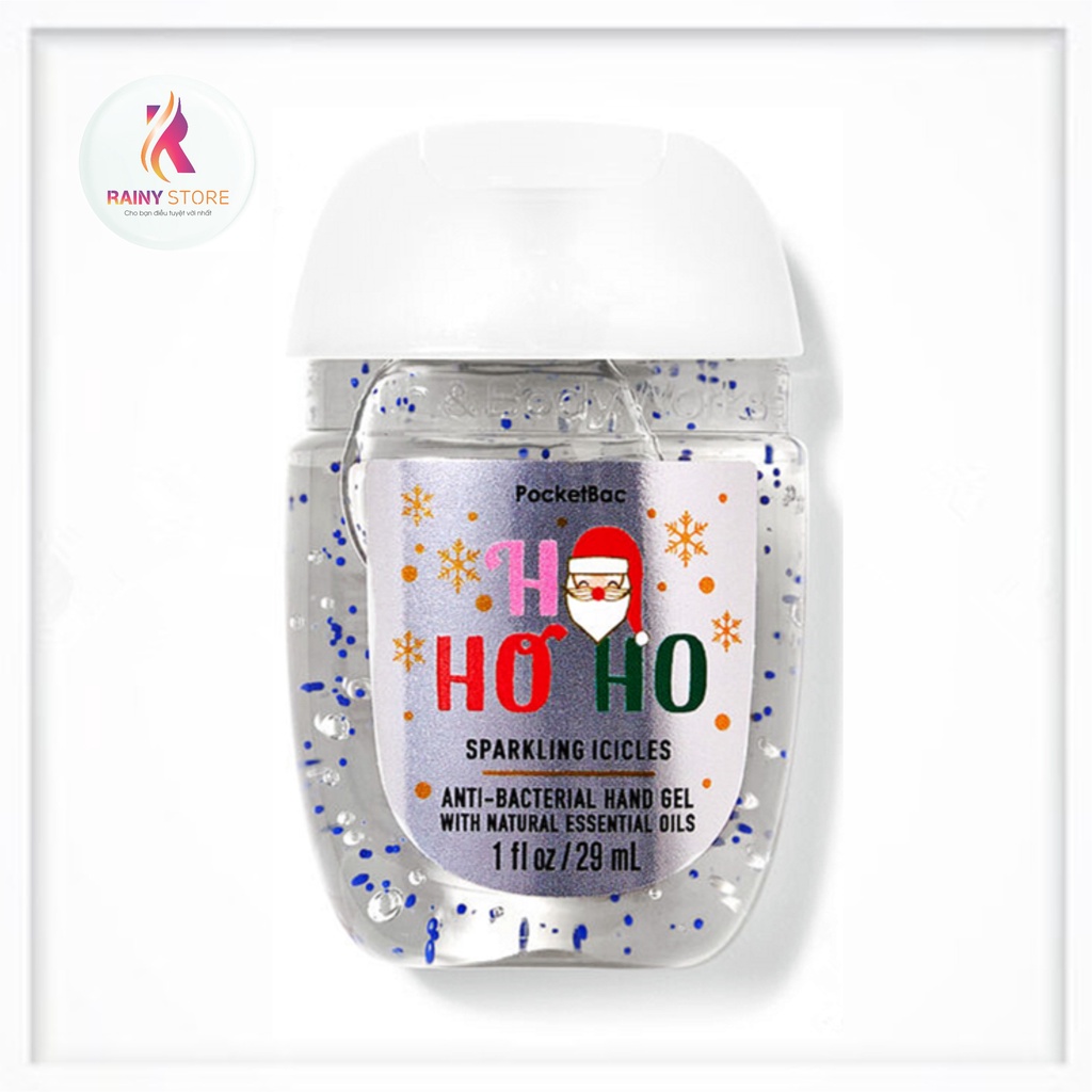 Gel rửa tay khô Bath &amp; Body Works Ho Ho Ho Sparkling Icicles 29ml