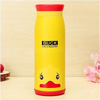 Bình giữ nhiệt 500ml hình chú vịt vàng dễ thương
