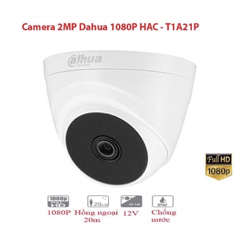 Camera giám sát DAHUA HAC-B1A21P HDCVI Cooper 2MP Tính năng chống ngược sáng,hình ảnh sắc nét,chống thấm nước