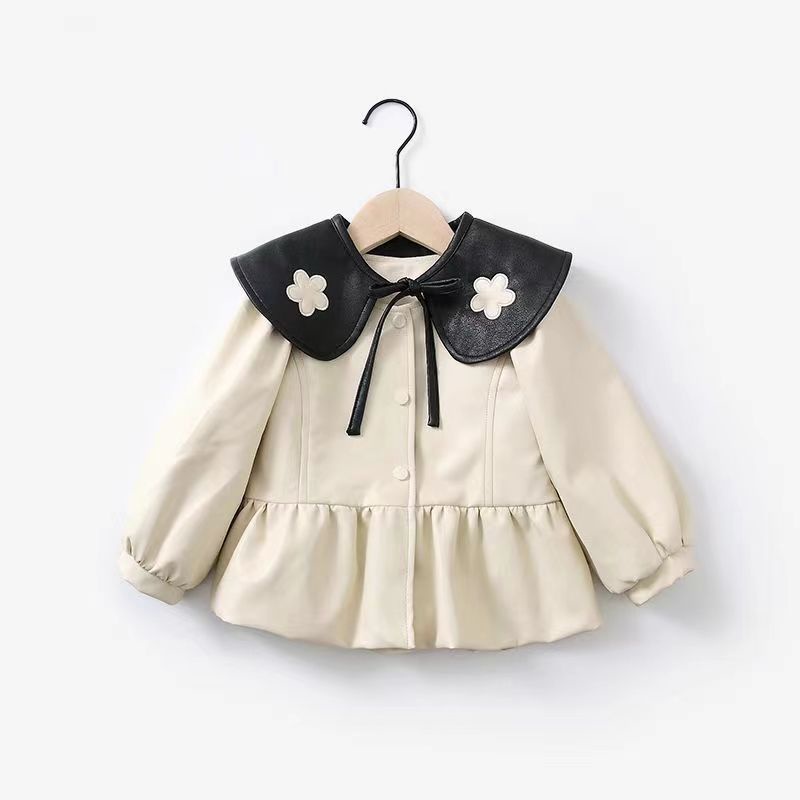 Áo Khoác Da Phong Cách Phương Tây Thời Trang Mùa Thu 2022 Cho Bé Gái