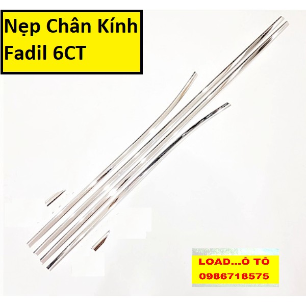 Bộ Nẹp Chân Kính Xe Vinfast Fadil 2022-2019 Inox Mẫu 6 Chi Tiết