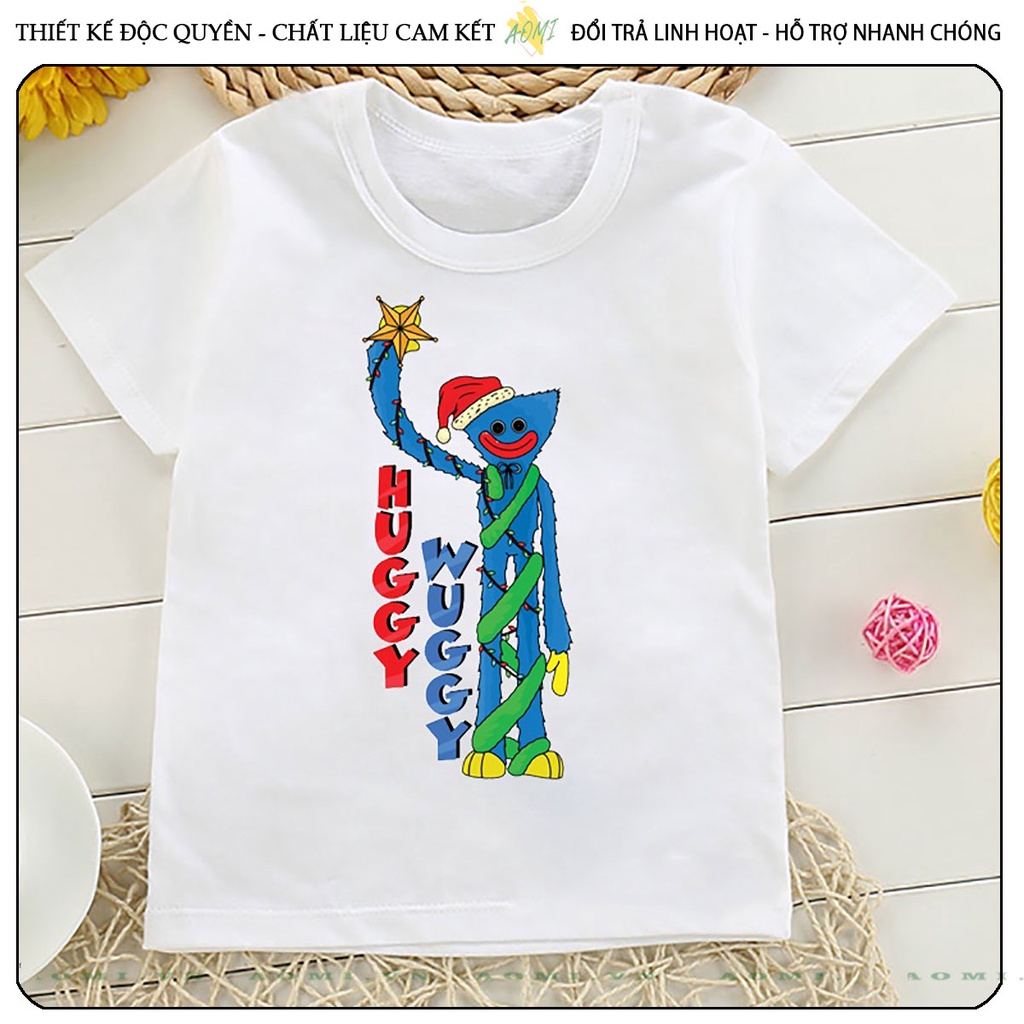 ÁO THUN UNISEX Huggy Wuggy TShirt Poppy PHÔNG NAM NỮ GIA ĐÌNH CẶP ĐÔI CÓ SIZE TRẺ EM CHO BÉ TRAI GÁI AOMIVN